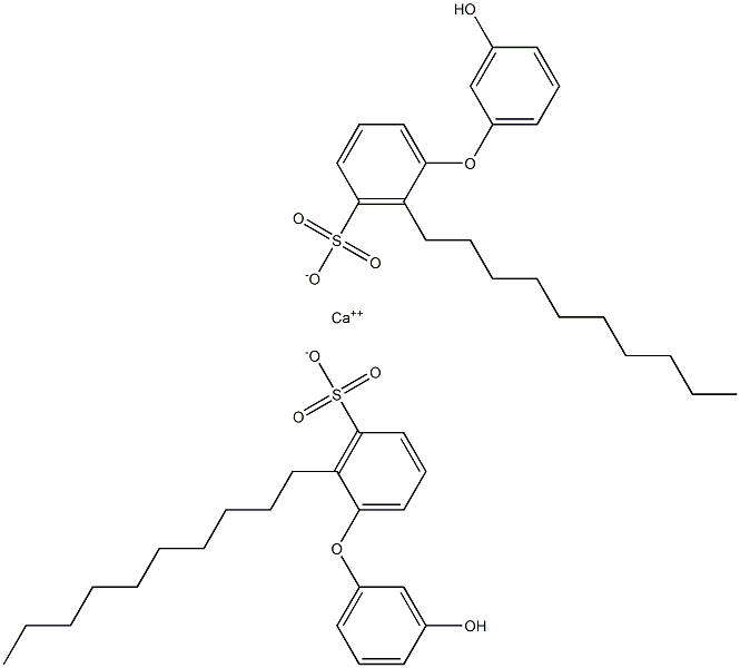Bis(3'-hydroxy-2-decyl[oxybisbenzene]-3-sulfonic acid)calcium salt Structure