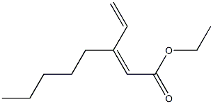 3-Vinyl-2-octenoic acid ethyl ester Struktur