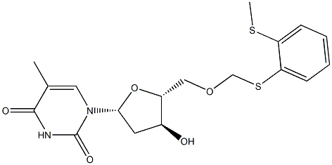 5'-O-[(2-Methylthiophenylthio)methyl]thymidine Struktur