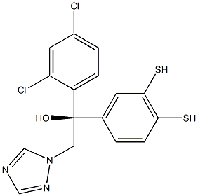 (1R)-1-(2,4-Dichlorophenyl)-1-[[(4,5-dihydrothiophen)]-2-yl]-2-(1H-1,2,4-triazol-1-yl)ethanol Struktur