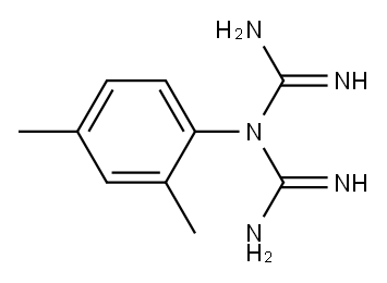 3-(2,4-キシリル)ビグアニド 化学構造式
