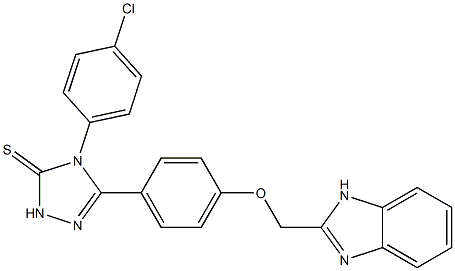 5-[4-[(1H-Benzimidazol-2-yl)methoxy]phenyl]-4-(p-chlorophenyl)-2H-1,2,4-triazole-3(4H)-thione 结构式