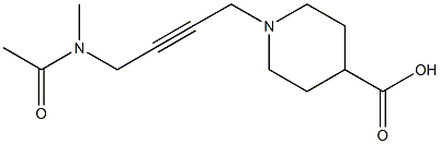 1-[4-(N-Acetyl-N-methylamino)-2-butynyl]piperidine-4-carboxylic acid Struktur