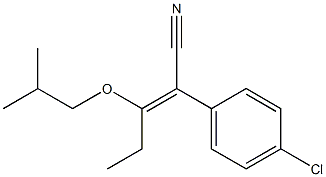 2-(p-Chlorophenyl)-3-isobutoxy-2-pentenenitrile Structure