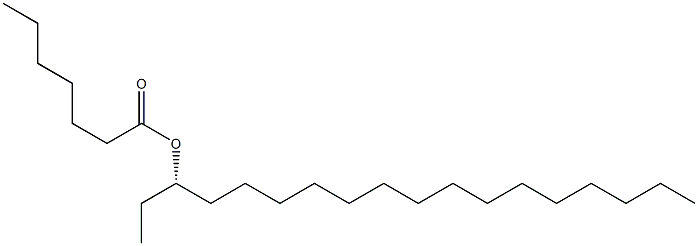 (-)-ヘプタン酸(S)-1-エチルヘキサデシル 化学構造式