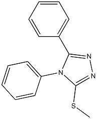 4,5-ジフェニル-3-[メチルチオ]-4H-1,2,4-トリアゾール 化学構造式