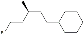 (+)-[(S)-5-Bromo-3-methylpentyl]cyclohexane Structure