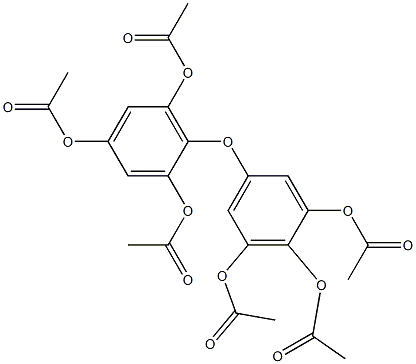 1-(2,4,6-Triacetoxyphenoxy)-3,4,5-triacetoxybenzene 结构式