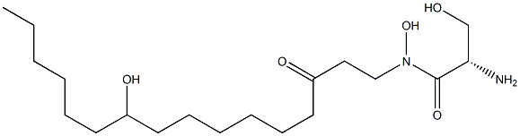 (2S)-2-Amino-N,3-dihydroxy-N-(3-oxo-10-hydroxyhexadecyl)propanamide Struktur
