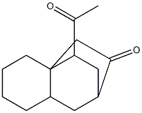Hexahydro-10-acetyl-8H-3,8a-ethanonaphthalen-2(1H)-one 结构式