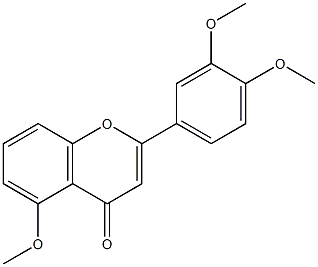 3',4'-Dimethoxy-5-methoxyflavone Struktur