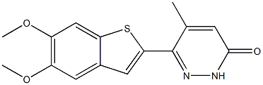 3-(5,6-ジメトキシベンゾ[b]チオフェン-2-イル)-4-メチルピリダジン-6(1H)-オン 化学構造式