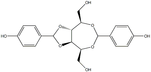 2-O,5-O:3-O,4-O-Bis(4-hydroxybenzylidene)-D-glucitol Structure