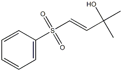 (E)-3-メチル-1-(フェニルスルホニル)-1-ブテン-3-オール 化学構造式