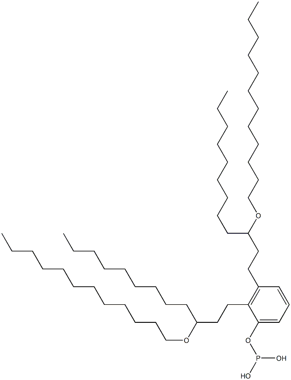 Phosphorous acid bis[3-(dodecyloxy)dodecyl]phenyl ester Struktur