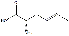 [S,(-)]-2-アミノ-4-ヘキセン酸 化学構造式