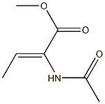 2-(Acetylamino)crotonic acid methyl ester Struktur