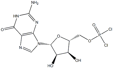 グアノシン-5'-ジクロリドりん酸 化学構造式