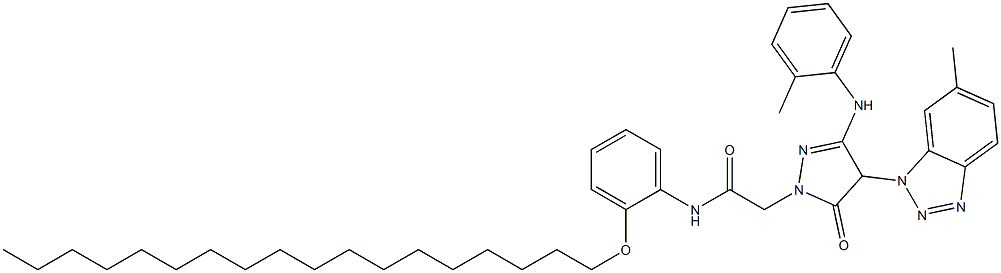 1-[(2-Octadecyloxyphenyl)aminocarbonylmethyl]-3-(2-methylanilino)-4-(6-methyl-1H-benzotriazol-1-yl)-5(4H)-pyrazolone