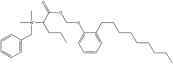 N,N-Dimethyl-N-benzyl-N-[1-[[(2-nonylphenyloxy)methyl]oxycarbonyl]butyl]aminium Structure