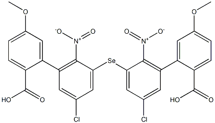 2-Carboxy-5-methoxyphenyl(2-nitro-5-chlorophenyl) selenide Structure