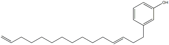 3-(3,14-ペンタデカジエニル)フェノール 化学構造式