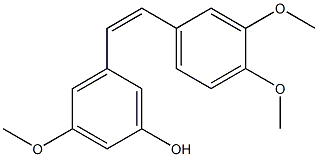 (Z)-3,4,5'-Trimethoxystilben-3'-ol Struktur