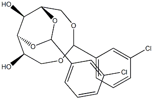 1-O,6-O:3-O,5-O-Bis(3-chlorobenzylidene)-L-glucitol Structure