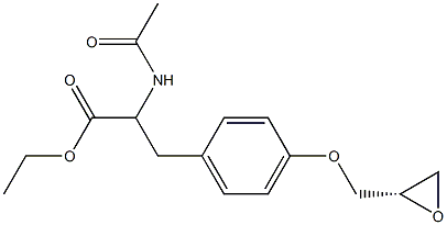 (S)-2-Acetylamino-3-[4-(oxiran-2-ylmethoxy)phenyl]propionic acid ethyl ester Struktur