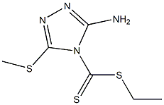 3-アミノ-5-メチルチオ-4H-1,2,4-トリアゾール-4-ジチオカルボン酸エチル 化学構造式