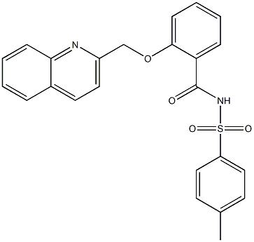 2-(2-キノリニルメトキシ)-N-(p-トリルスルホニル)ベンズアミド 化学構造式
