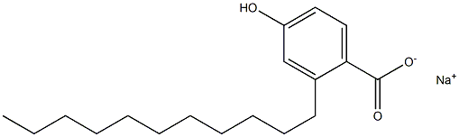 2-Undecyl-4-hydroxybenzoic acid sodium salt Structure