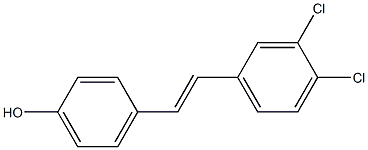 4-[(E)-2-(3,4-ジクロロフェニル)エテニル]フェノール 化学構造式