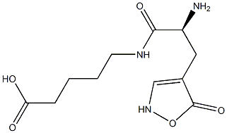 5-[[(S)-2-Amino-3-[(2,5-dihydro-5-oxoisoxazol)-4-yl]propanoyl]amino]pentanoic acid Struktur