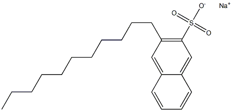 3-ウンデシル-2-ナフタレンスルホン酸ナトリウム 化学構造式