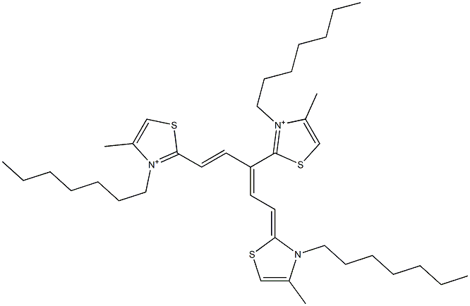 2,2'-[3-[2-(3-Heptyl-4-methylthiazol-2(3H)-ylidene)ethylidene]-1-propene-1,3-diyl]bis[3-heptyl-4-methylthiazol-3-ium]|