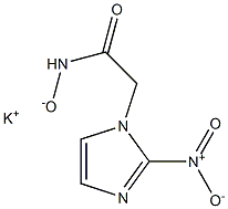 2-ニトロ-1H-イミダゾール-1-アセトヒドロキサム酸カリウム 化学構造式