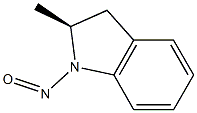 (2S)-2,3-ジヒドロ-2-メチル-1-ニトロソ-1H-インドール 化学構造式