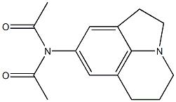 N-Acetyl-N-(1,2,5,6-tetrahydro-4H-pyrrolo[3,2,1-ij]quinolin-8-yl)acetamide Struktur