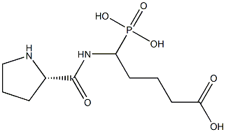 5-(L-プロリルアミノ)-5-ホスホノ吉草酸 化学構造式