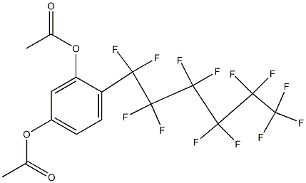 4-(Tridecafluorohexyl)benzene-1,3-diol diacetate 结构式