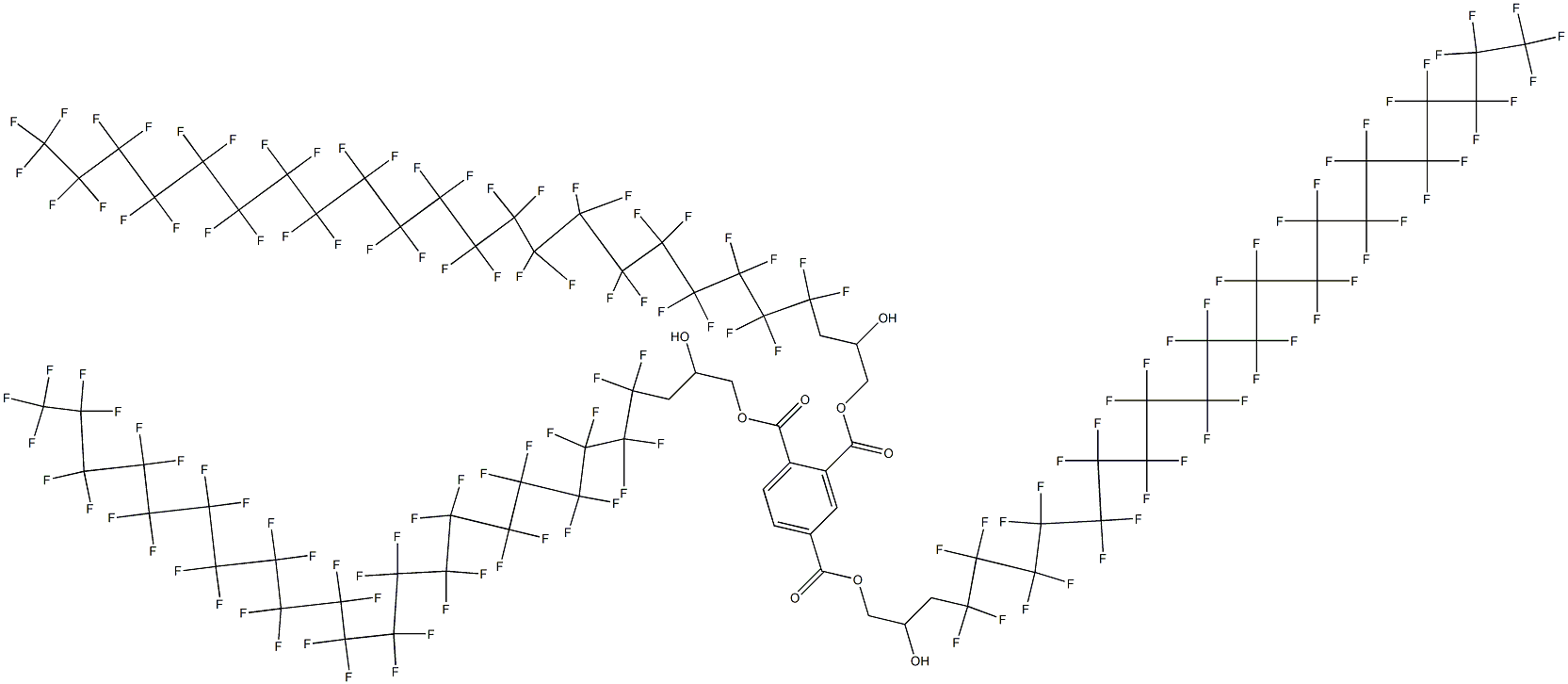 1,2,4-Benzenetricarboxylic acid tris[3-(tritetracontafluorohenicosyl)-2-hydroxypropyl] ester Struktur