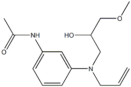 3'-(N-アリル-2-ヒドロキシ-3-メトキシプロピルアミノ)アセトアニリド 化学構造式