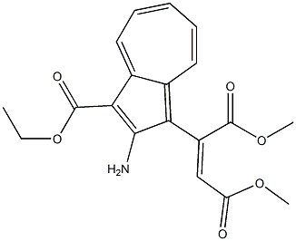(2Z)-2-[(2-Amino-3-ethoxycarbonylazulen)-1-yl]-2-butenedioic acid dimethyl ester Structure