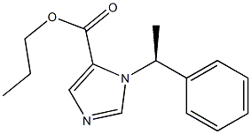 1-[(S)-1-フェニルエチル]-1H-イミダゾール-5-カルボン酸プロピル 化学構造式