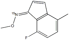 7-Fluoro-4-methyl-1H-inden-1-one O-methyl(15N)oxime 结构式