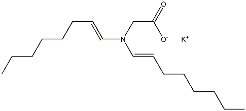 N,N-ジ(1-オクテニル)グリシンカリウム 化学構造式