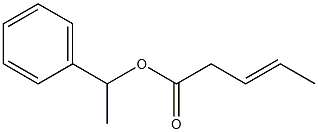 3-Pentenoic acid 1-phenylethyl ester Struktur
