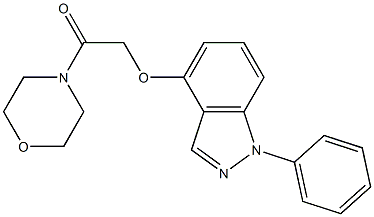 1-Phenyl-4-[[morpholinocarbonyl]methoxy]-1H-indazole Structure