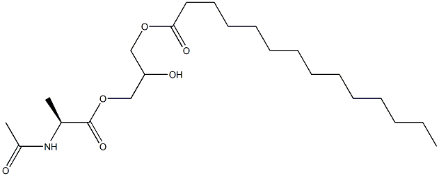 1-[(N-Acetyl-L-alanyl)oxy]-2,3-propanediol 3-tetradecanoate Struktur